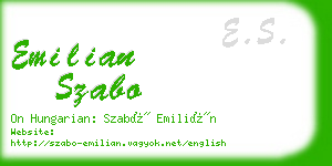 emilian szabo business card